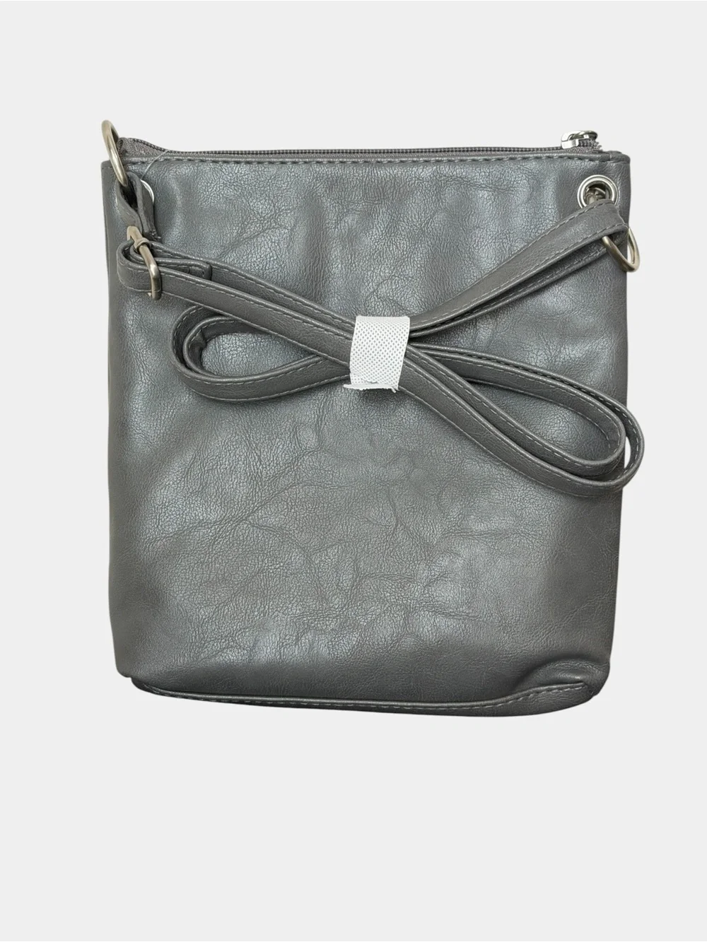Time and Tru Gray Crossbody Bag with Front Pockets